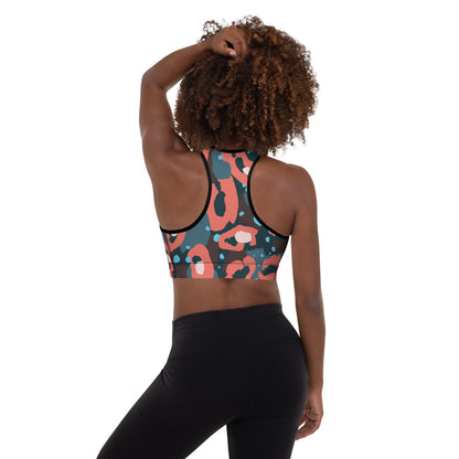 Leopardo Rosso - Reggiseno Sportivo Imbottito -
