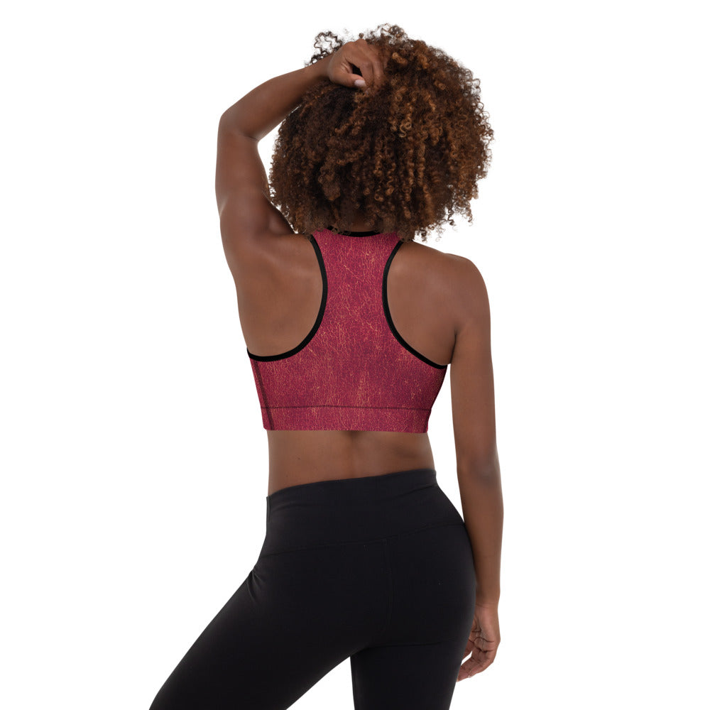 Rosso Pompei - Reggiseno Sportivo Imbottito -