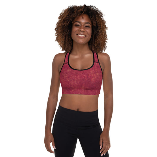 Rosso Pompei - Reggiseno Sportivo Imbottito -