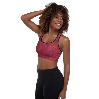 Rosso Pompei - Reggiseno Sportivo Imbottito -