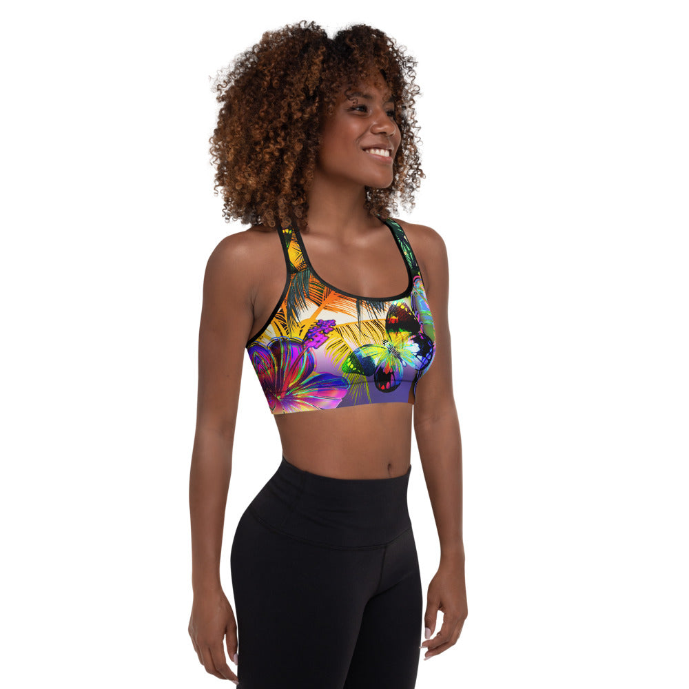 Fiori Esotici - Reggiseno Sportivo Imbottito -