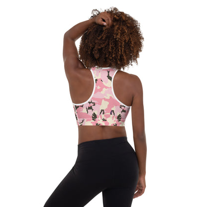 Camo Rosa - Reggiseno Sportivo Imbottito -