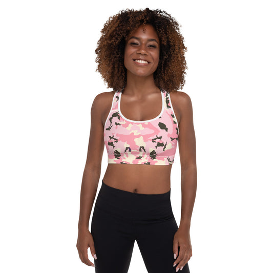 Camo Rosa - Reggiseno Sportivo Imbottito -