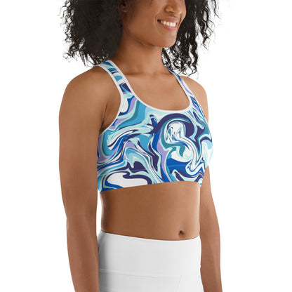 Onde Blu- Reggiseno Sportivo