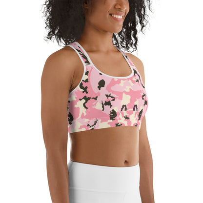 Camo Rosa - Reggiseno Sportivo -