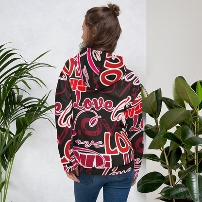Love Nero - Felpa Unisex con Cappuccio -