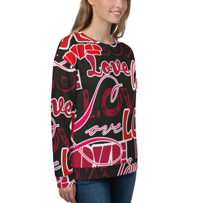 Love Nero - Felpa Unisex Girocollo