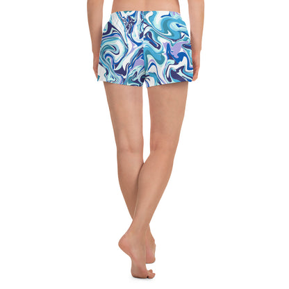 Onde Blu- Pantaloncini Sportivi Donna