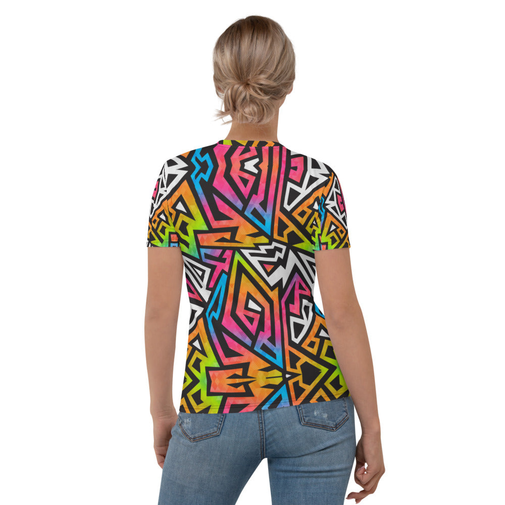 Geometrico - T-Shirt Girocollo Donna -