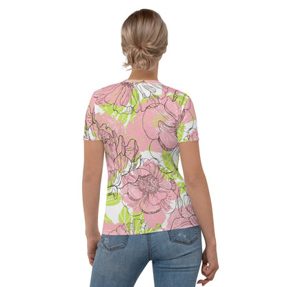 Fantasia di Fiori - T-Shirt Girocollo -