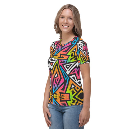 Geometrico - T-Shirt Girocollo Donna -