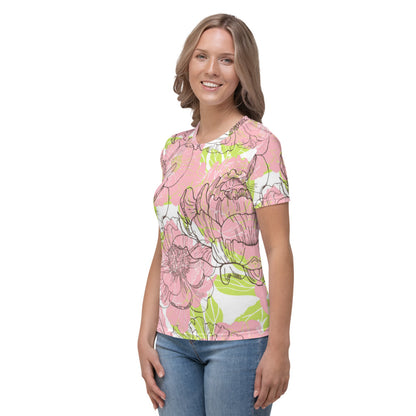 Fantasia di Fiori - T-Shirt Girocollo -