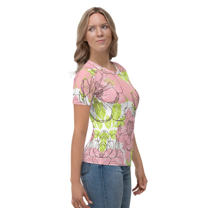 Fantasia di Fiori - T-Shirt Girocollo -