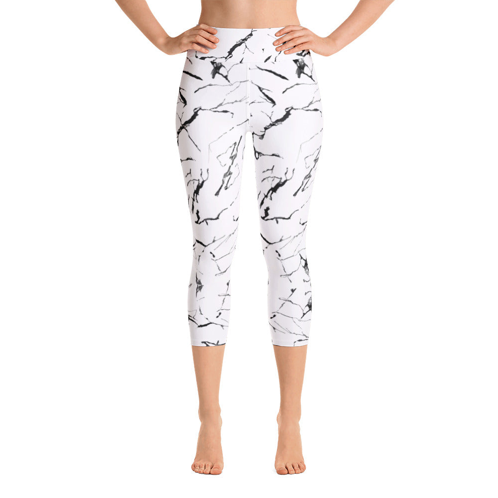Marble - Yoga Capri Leggings