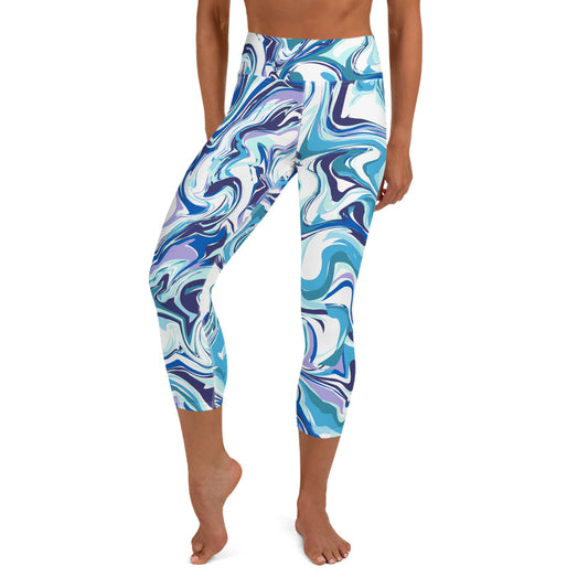 Onde Blu- Yoga Capri Leggings