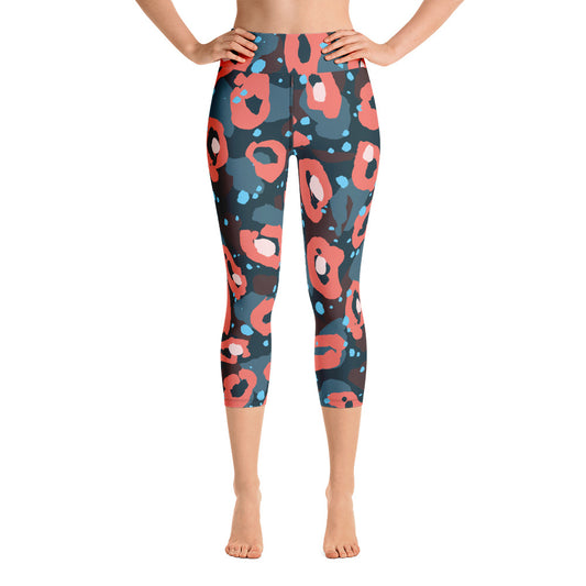 Leopardo Rosso - Yoga Capri Leggings -