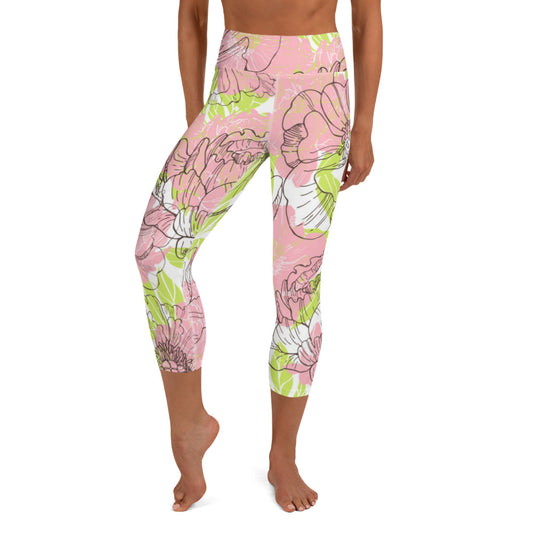 Fantasia di Fiori -Yoga Capri Leggings -