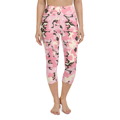 Camo Rosa - Yoga Capri Leggings -