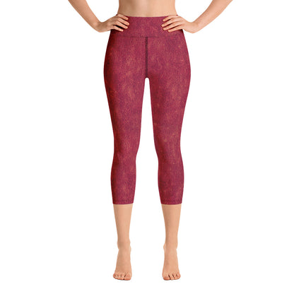 Rosso Pompei - Yoga Capri Leggings -