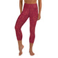 Rosso Pompei - Yoga Capri Leggings -