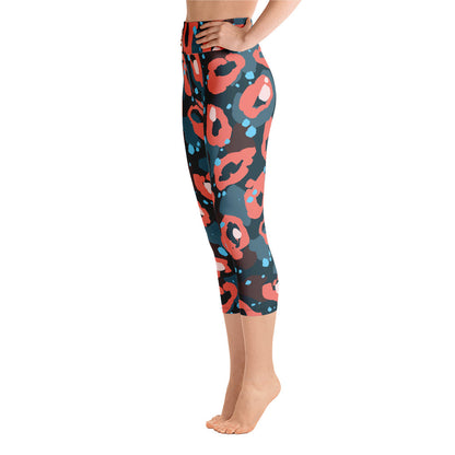 Leopardo Rosso - Yoga Capri Leggings -
