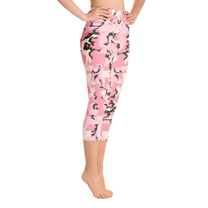 Camo Rosa - Yoga Capri Leggings -