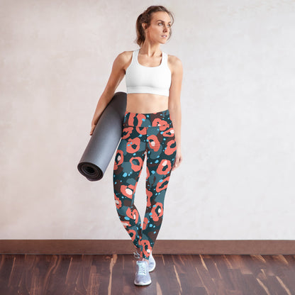 Leopardo Rosso- Yoga Leggings -