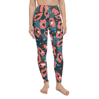 Leopardo Rosso- Yoga Leggings -