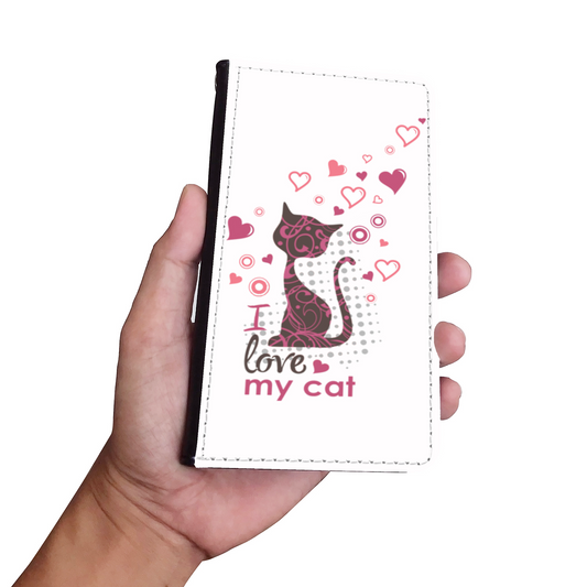 I Love my Cat Bianco - Custodia per Smartphone iPhone/Galaxy -