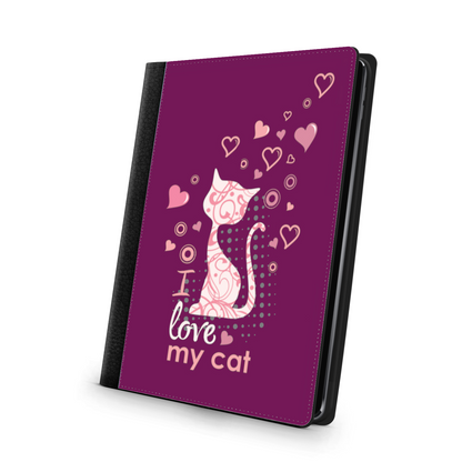 I Love my Cat /Bordeaux - Custodia per iPad Pro -