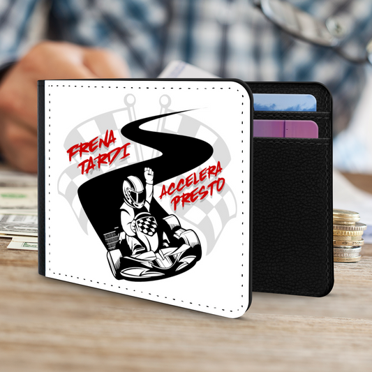 Frena Tardi ....Portafoglio Uomo/Bianco