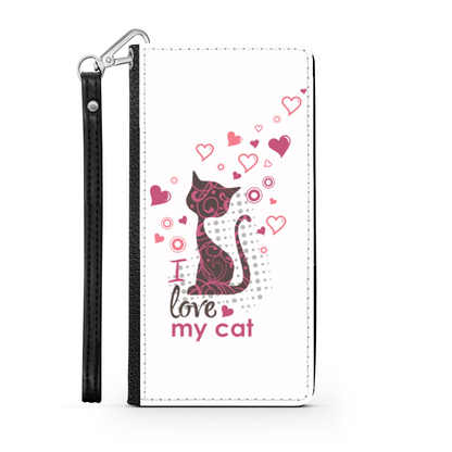 I Love my Cat Bianco - Custodia per Smartphone iPhone/Galaxy -