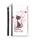 I Love my Cat Bianco - Custodia per Smartphone iPhone/Galaxy -
