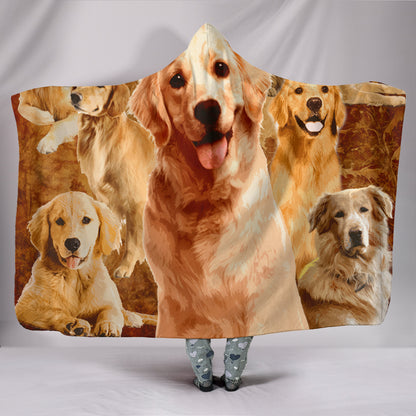 Golden Retriever - Coperta con cappuccio -