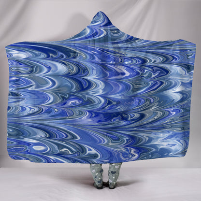 Sfumature di Blu - Coperta con Cappuccio -