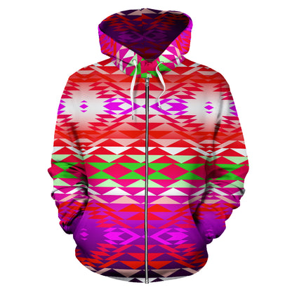 Indiano Rosso - Felpa  Unisex con Cappuccio e Zip -