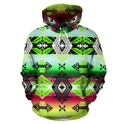 Indiano Verde - Felpa Unisex  con Cappuccio -