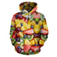 Frutta- Felpa  Unisex con Cappucio -