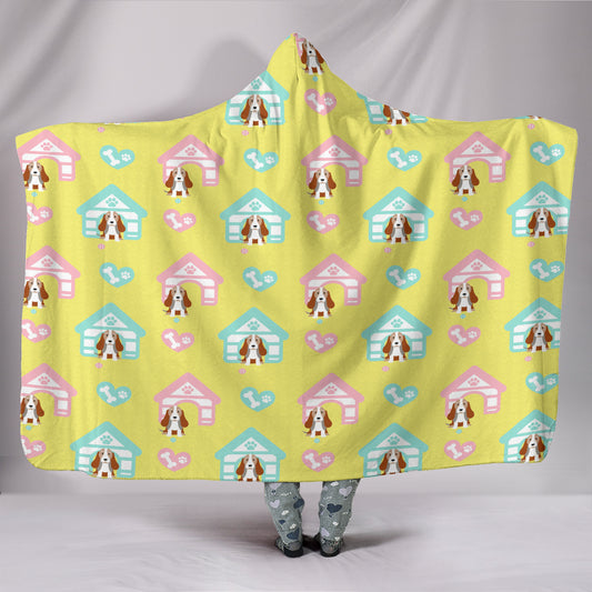 Bassett Hounds Hooded Blanket