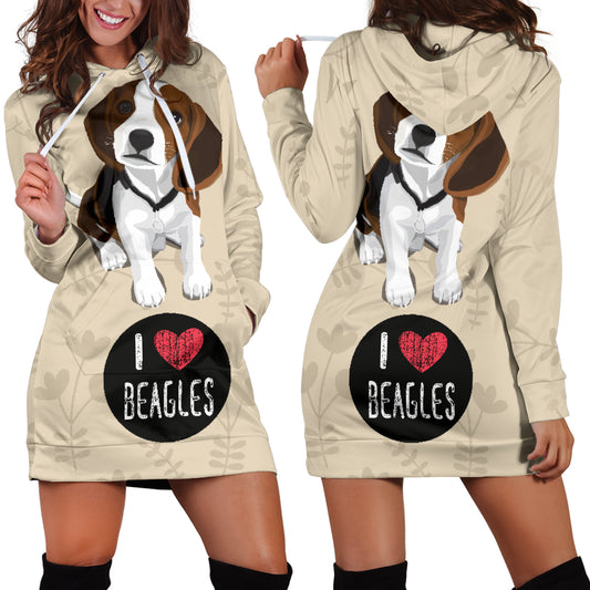 I Love Beagles - Felpa a Vestito -