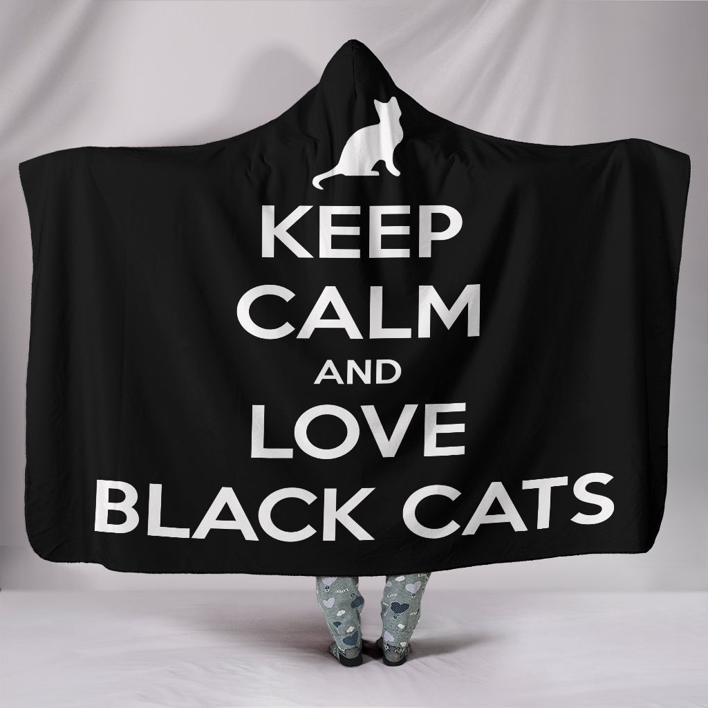 Mi piacciono i gatti neri - Coperta con cappuccio -