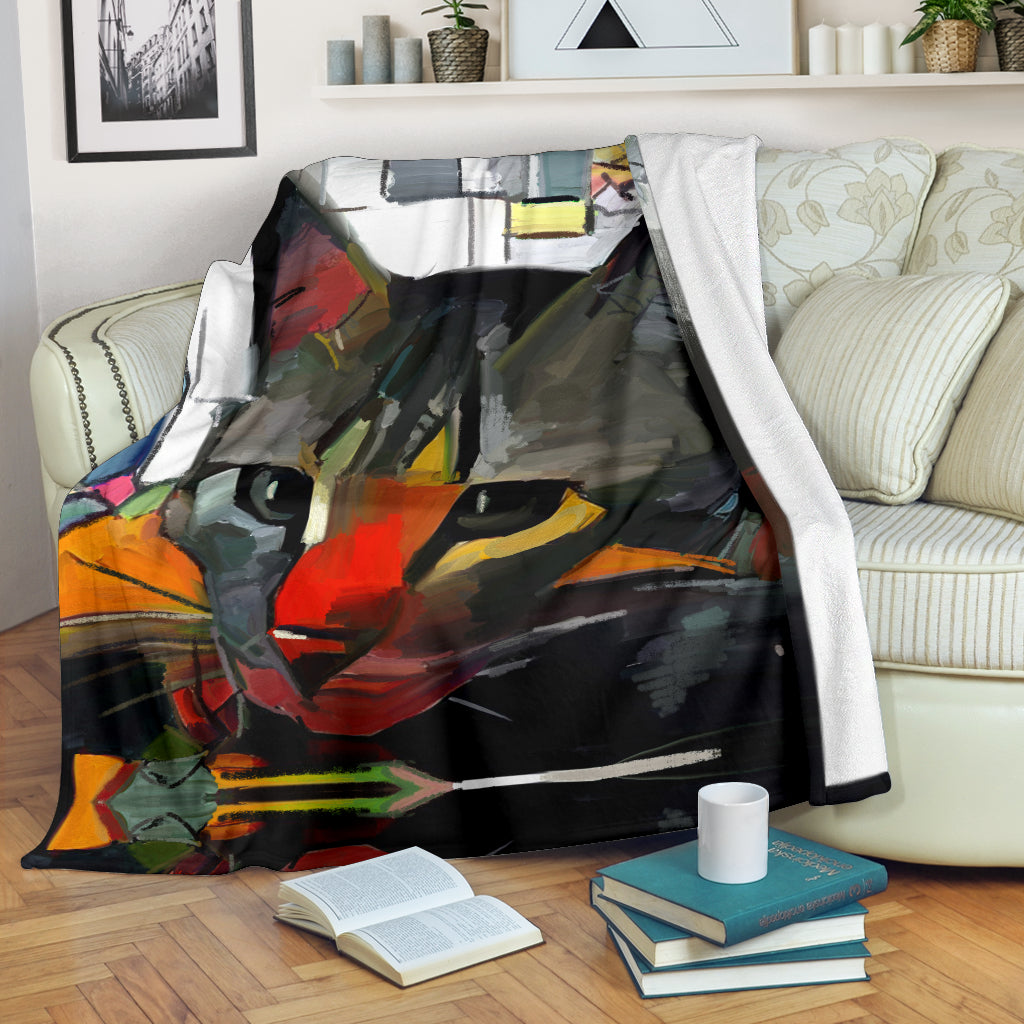 Gatto e Arte 2 - Coperta in Pile -