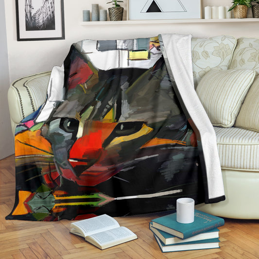 Gatto e Arte 2 - Coperta in Pile -