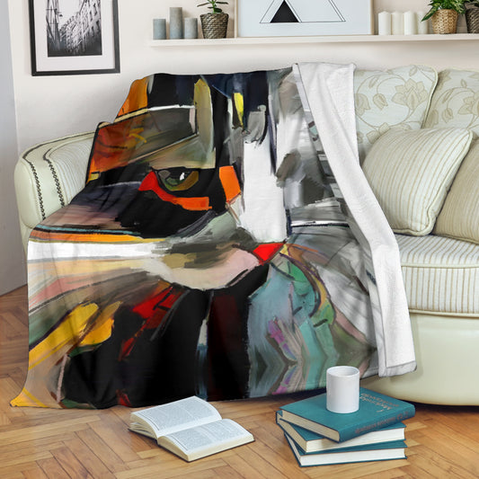 Gatto e Arte 1 - Coperta in Pile -