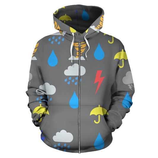 Tempesta - Felpa Unisex con cappuccio e Zip -