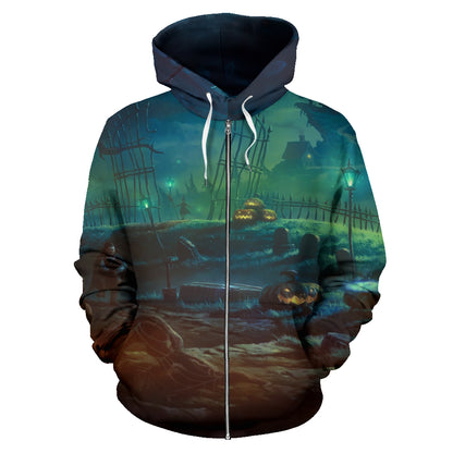 Halloween - Felpa  Unisex con Cappuccio e Zip -