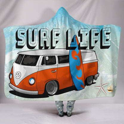La mia vita è il Surf - Coperta con cappuccio -