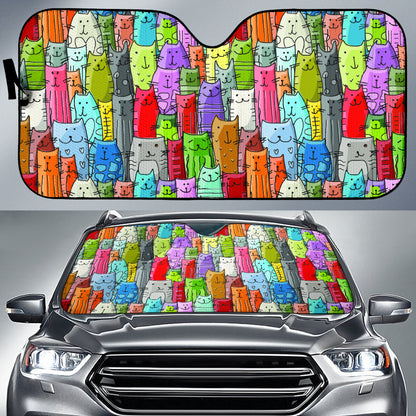 Gatti Colorati - Parasole Auto -