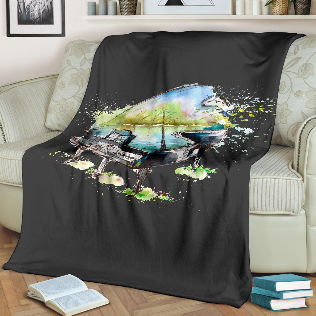 Pianoforte - Coperta in Pile/Nero -