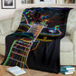 Chitarra e Nero - Coperta in Pile -